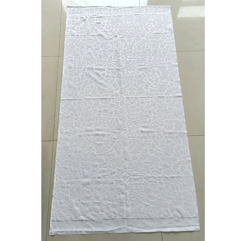 Hajj Towel Pilgrimage Towel Saudi Arabs Muslim Ihram  Pure Polyester Embossed White Wearing  A Cloak Towel Garment 1.1m * 2.1m