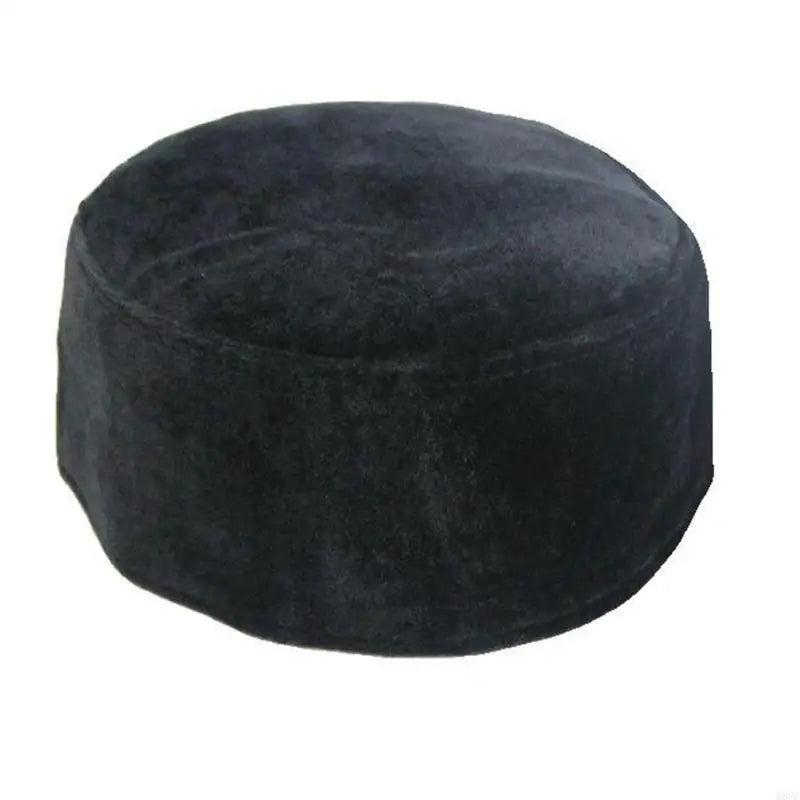 Balck Solid Muslim Prayer Cap