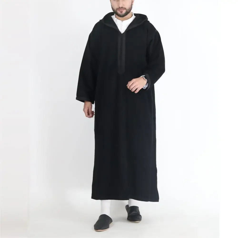 New 2025 Muslim Men Abaya Arabic Islamic Clothing Loose Shirt Robe Jubba Thobe