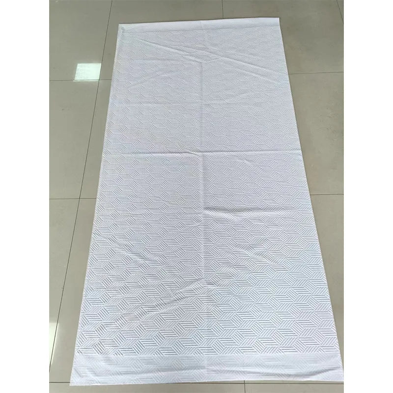Hajj Towel Pilgrimage Towel Saudi Arabs Muslim Ihram  Pure Polyester Embossed White Wearing  A Cloak Towel Garment 1.1m * 2.1m