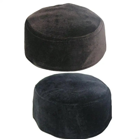 Balck Solid Muslim Prayer Cap